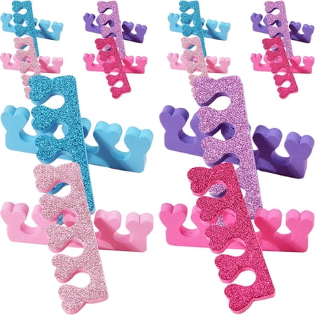 24pcs Nail Art EVA Toe Separators Heart Modeling Toe Separator Nail Art Using