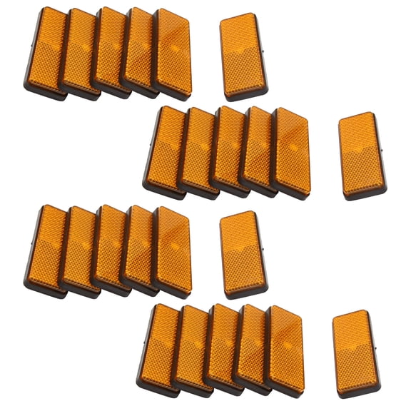 24pcs Orange Plastic Reflective Warning Reflector for Motorcycle