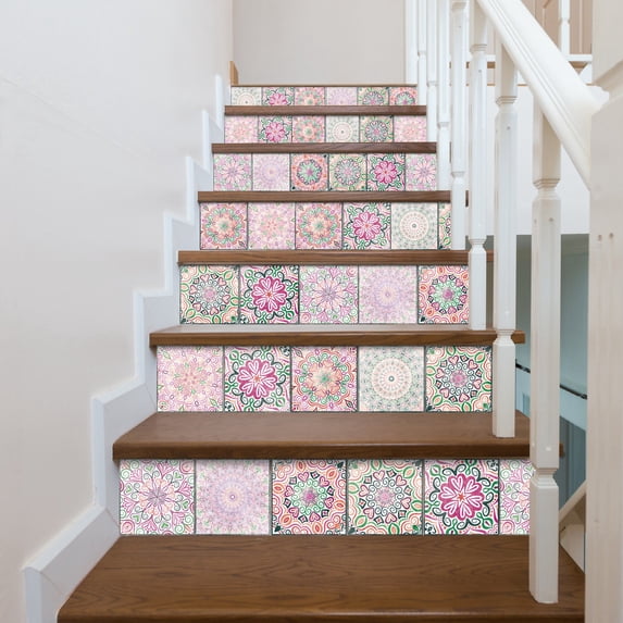 24pcs Peel and Stick Vinyl Backsplash Tiles Stickers Tile Paint Removable Waterproof Self-Adhesive Decals Vinyl Home Kitchen Bathroom Spring Easter Decoration Bathroom Decorand Accessories E1 10*10cm