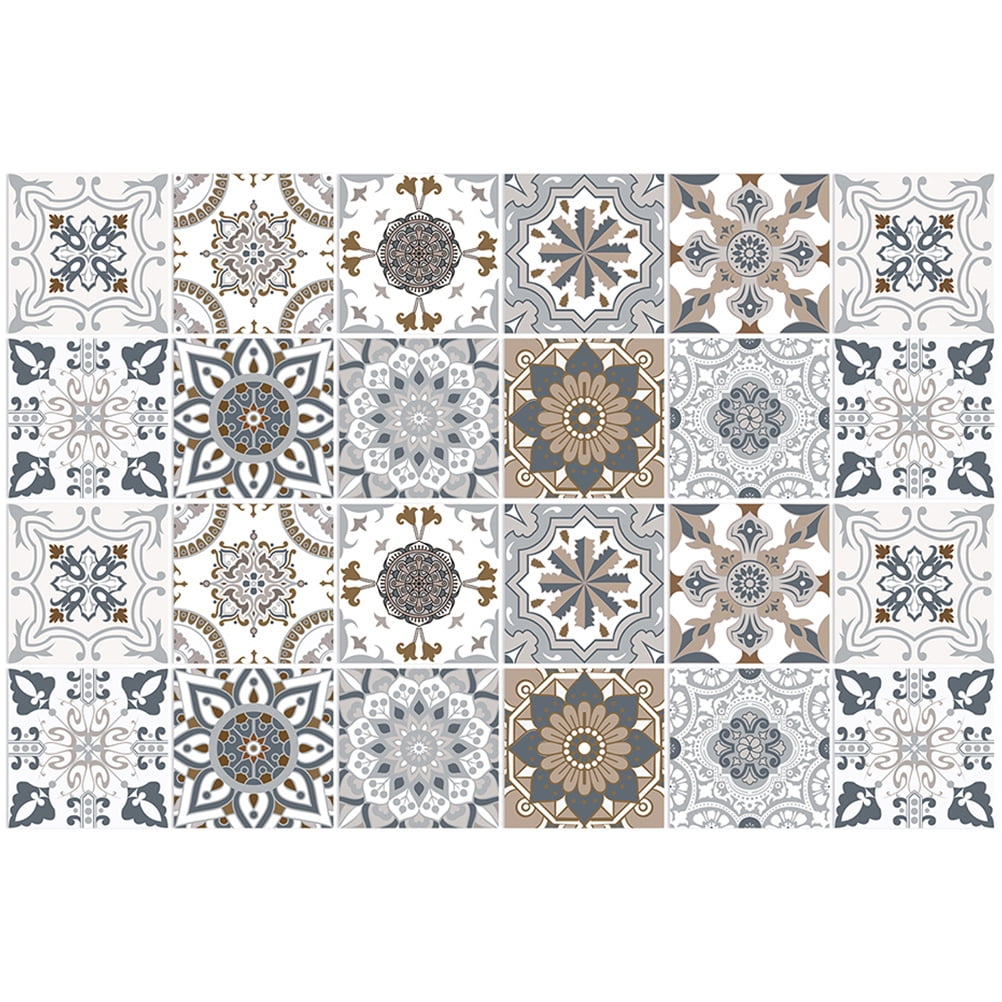 24pcs Peel and Stick Kitchen Backsplash Wallpaper Wall Tile Decals