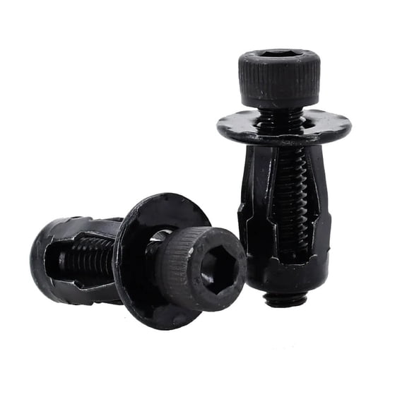 24pcs Petal Shape Metal Rivet Nuts Kit M4 M5 M6 M8 Molly Jack Nut Hex Expansion Screw Bolt License Plate Panel Clamp Lock Rivetnut(Socket Head (Black),M4x20)