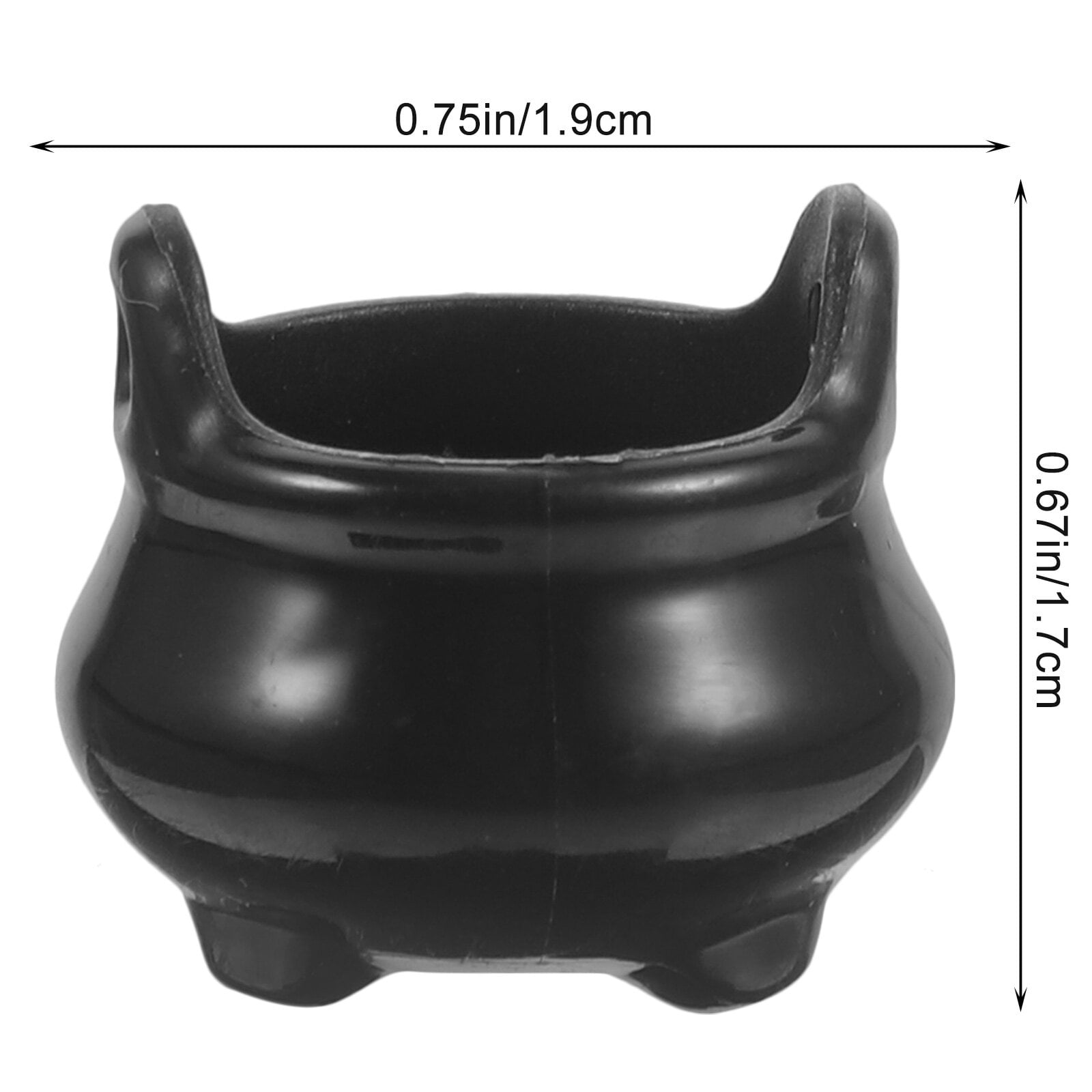 24pcs Plastic Mini Cauldron Witch Pot Halloween Micro Landscape Doll House Decoration