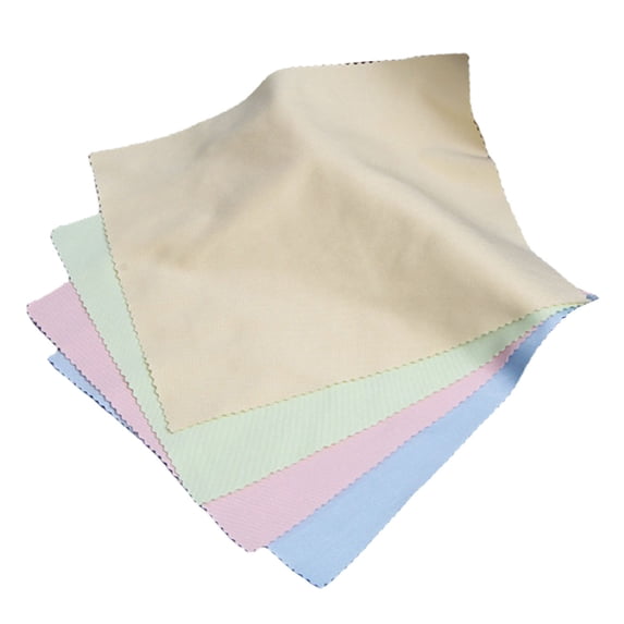 24pcs Polishing Cloth Microfiber Material Sterling Silver Jewelry Cleaner Screen Polish Cloth 4 Mixed Colors Reusable Durable for Silverware Jewelry Electronic Screen