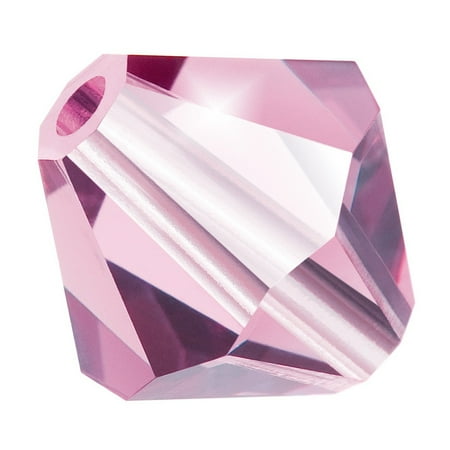 24pcs Preciosa® Beads Czech Bicone(451 69 302 Rondelle) 20020 Light Amethyst 3mm Hole: 0.8mm