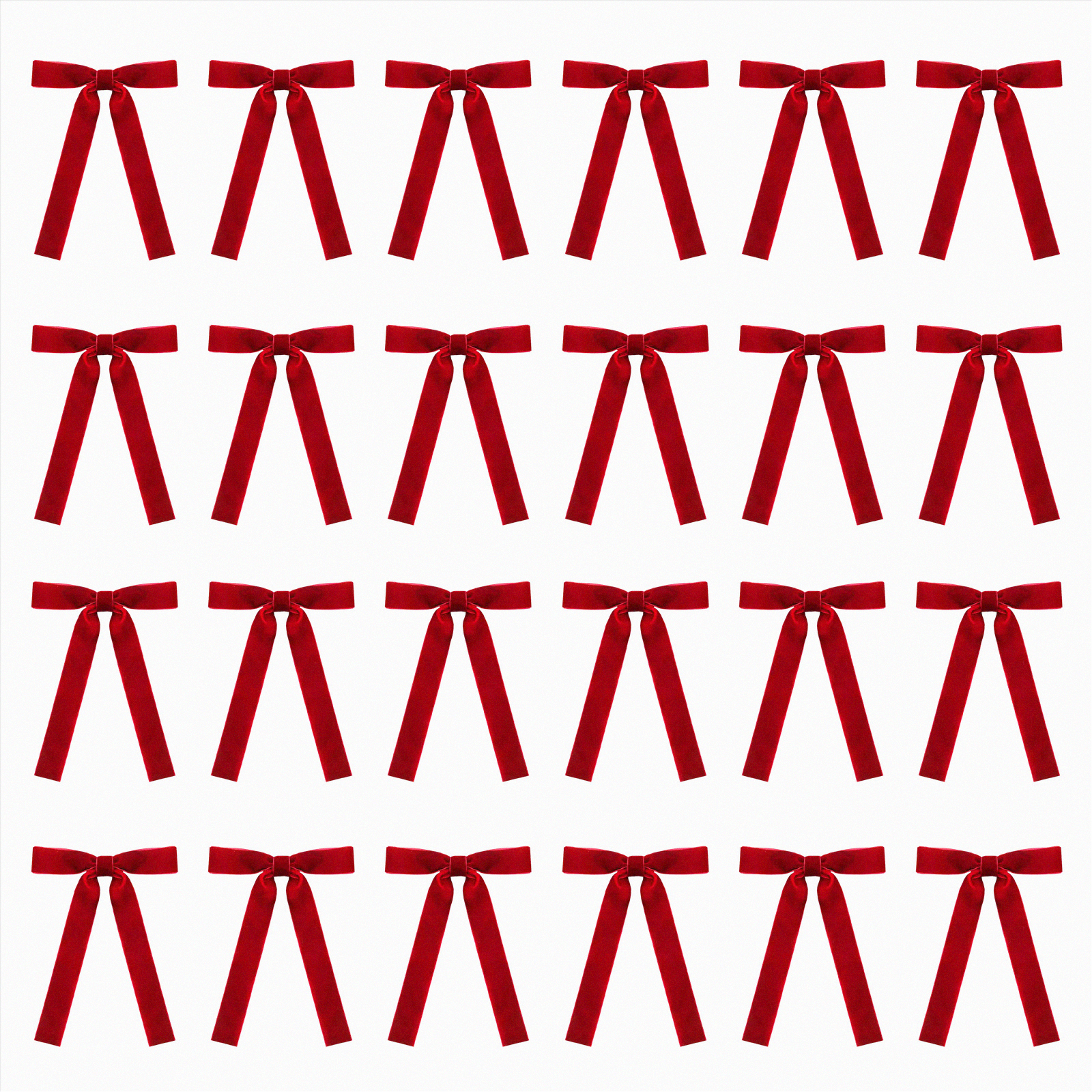 24pcs Red Velvet Bows for Christmas Tree Decorations Wreath Burgundy ...