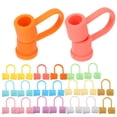 thumbnail image 1 of 24pcs Reusable Straw Cover Cap Silicone Straw Tip Covers Drinking Straw Protective Caps, 1 of 7
