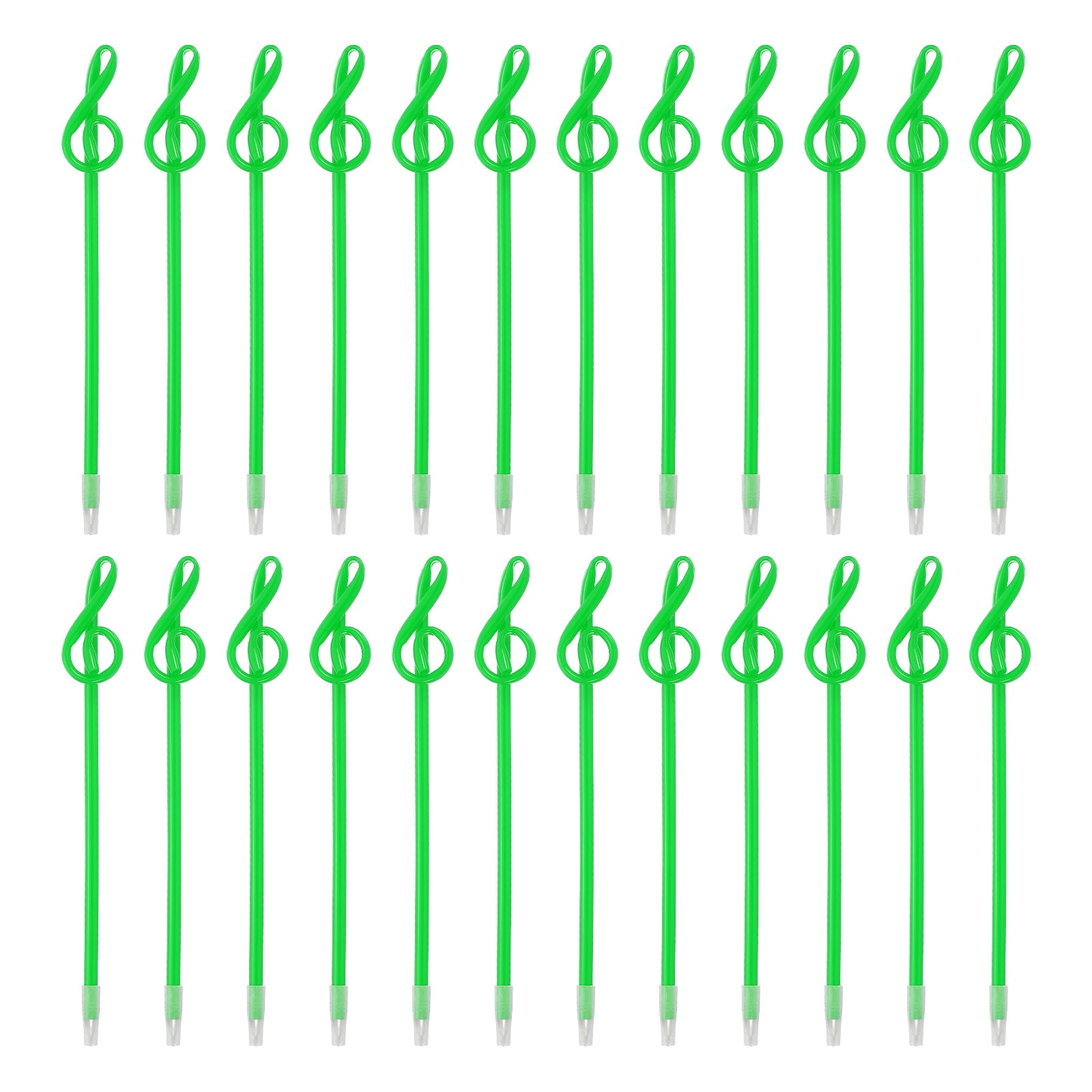 24pcs Rollerball Pens 1.0mm, Musical Note Ball Point Pens Black Liquid Gel Ink Music Novelty Smooth Writing for Home Office Gifts, Green