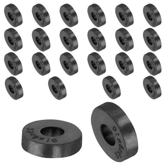 24pcs Rubber Spacers 25mm OD x 10mm ID x 6mm Height Round Anti Vibration Spacer