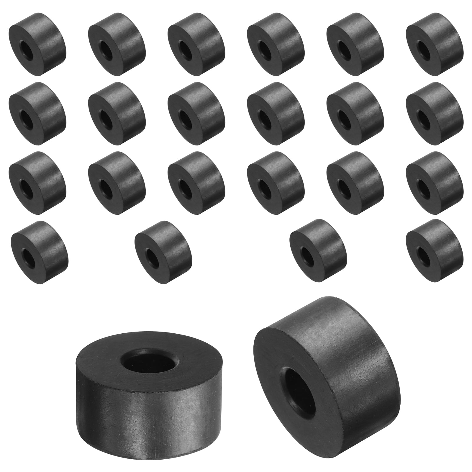 24pcs Rubber Spacers 30mm OD x 10mm ID x 15mm Height Round Anti Vibration Spacer