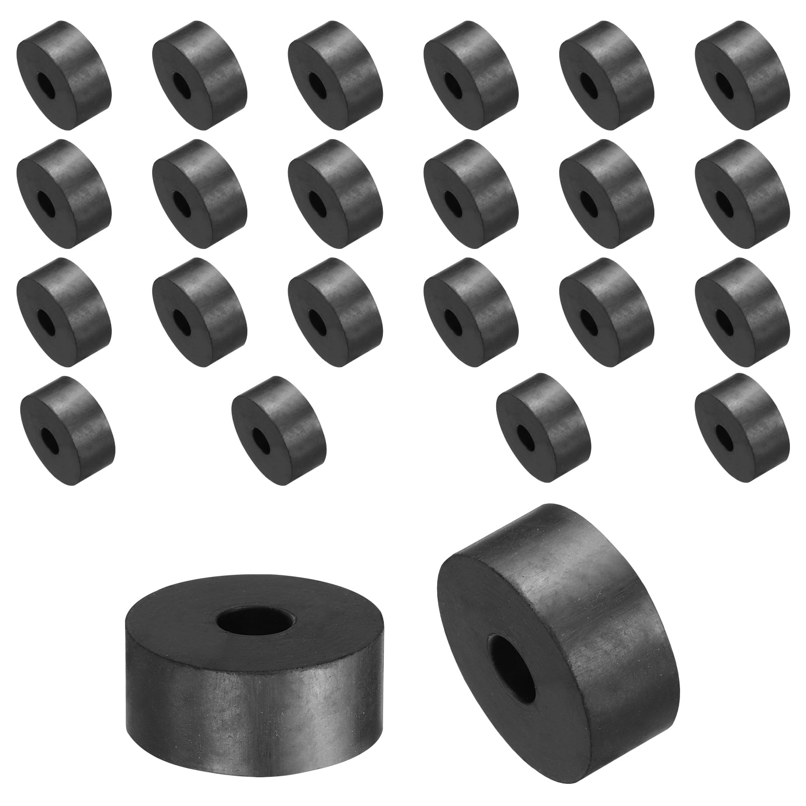 24pcs Rubber Spacers 35mm OD x 10mm ID x 15mm Height Round Anti Vibration Spacer