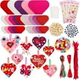 thumbnail image 1 of 24pcs A Set Heart Shaped Stickers Valentine's Day Gift Craft Kit DIY Love Card Sticker Set for Mother's Decoration Confession Gift Party Supplies Decor, 1 of 8