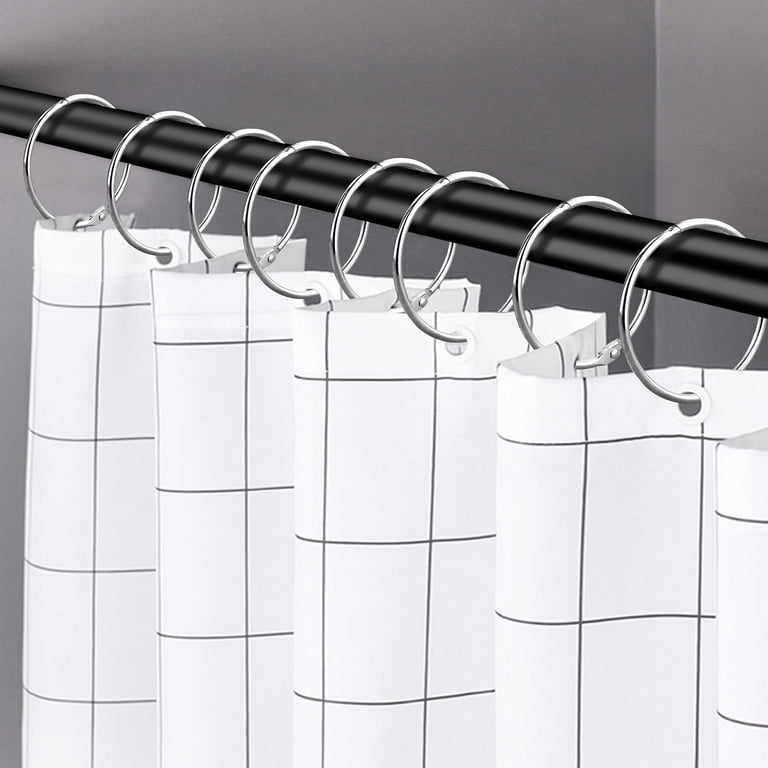 24 Pcs Shower Curtain Hooks Rings, Plastic Shower Curtain Rings, Plastic  Shower Curtain Hooks For Bathroom Shower Rod, White Shower Hooks Rings  Loops For Shower Curtain