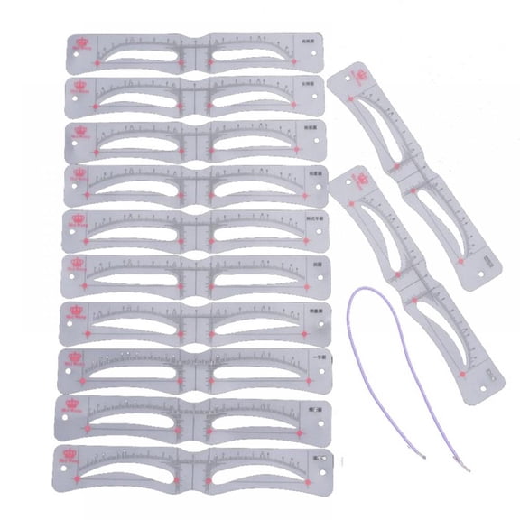 24pcs Silicone Eyebrow Stencils Makeup Eyebrow Drawing Guide Card Template Diy Tools Accessories