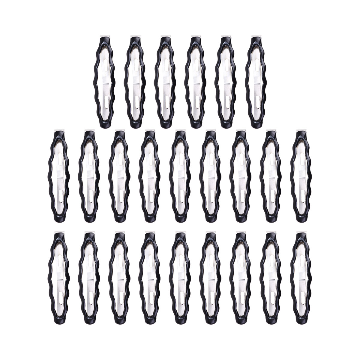 24pcs Simple Hair Clips Wave Design Hairpins Fashion Snap Clip Hair Accessories for Kids Girls