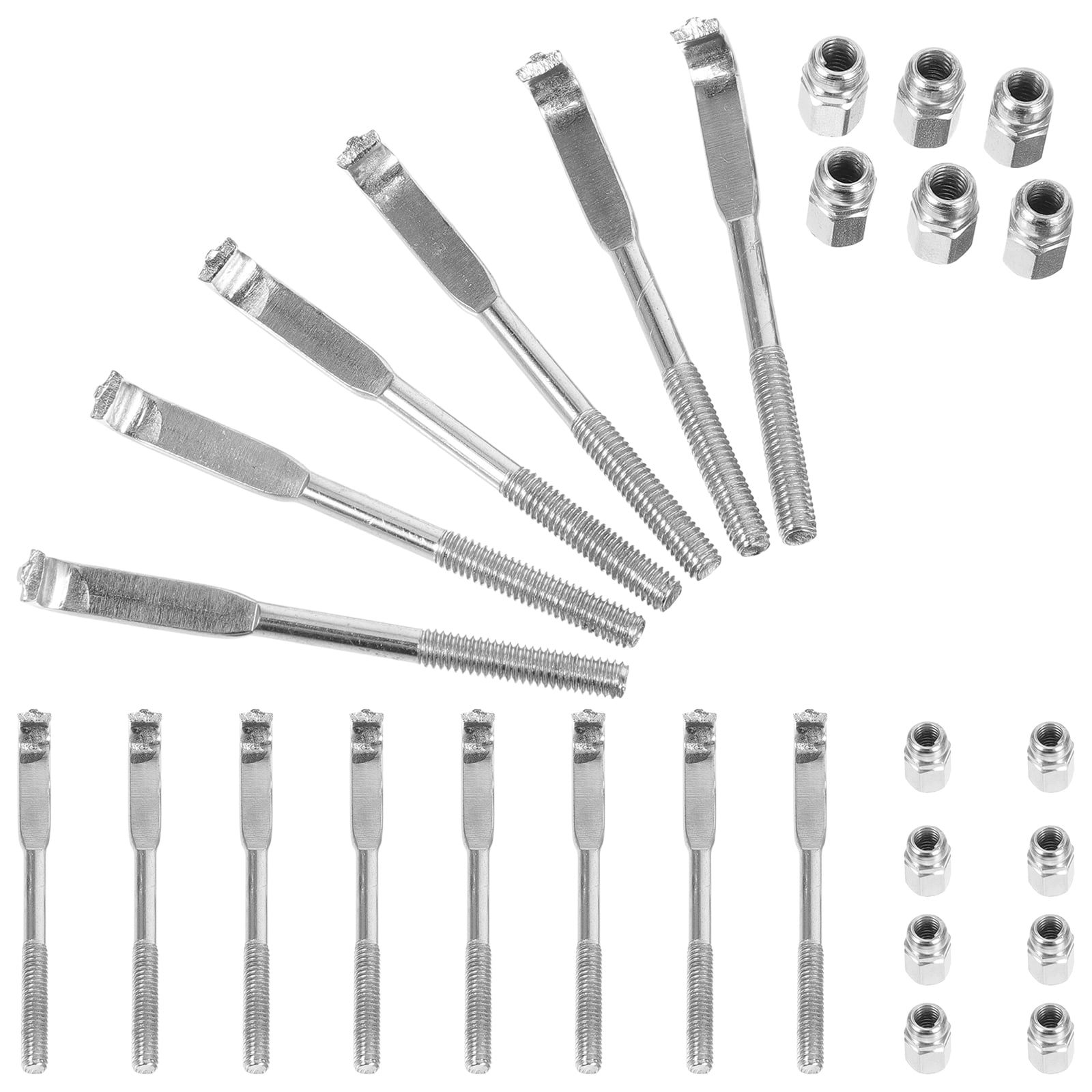 24pcs Small Banjo Hooks Replacement Banjo Nuts Metal Banjo Accessories