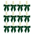 thumbnail image 1 of 24pcs Small Velvet Christmas Bows for Christmas Tree Wreath Gift Wrap Crafts Wedding Party Bows for Snack Bags Baking Candy Bags Home Decoration, 1 of 8