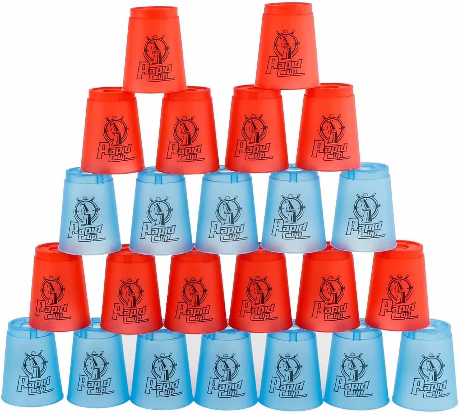 SEISSO 24-Piece Stacking Cups, Classic Family Speed Training Toys