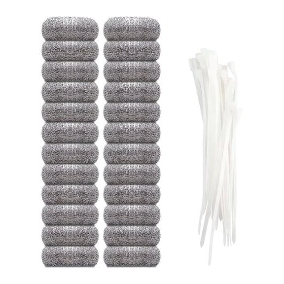 24pcs Stainless Steel Net For Effective Debris Blocking In Washing Machines And Sink Drains, Easy Installation