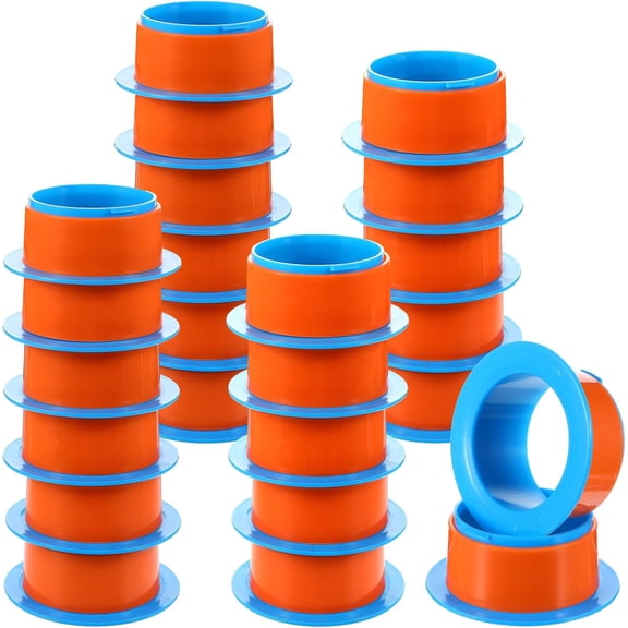 24pcs Stretch Wrap Dispenser Plastic Hand Saver Shrink Wrap Handle Protective Manual Film Puller for Moving Stretch Wrap Roll Pallet Packing Shipping Fit 3 Inch Wrap Film Core, Blue Green