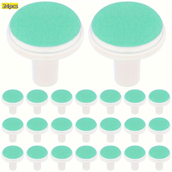 24pcs Universal Electric Nail Grinder Replacement Heads Spare Grinding Head Accessories Green