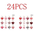 thumbnail image 1 of 24pcs Valentine's Day Heart-Shaped Hanging Ornaments - Festive Decorative Accessories for Party, Home, Wall or Ceiling, Romantic Love-Themed Decor for Valentine Celebrations & Gatherings, Multicolor, 1 of 5