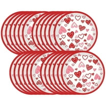 24pcs Valentine’s Day Paper Plates – Disposable Party Dinnerware for Girls’ & Boys’ Birthdays, Baby Showers, Weddings, and Festive Celebrations (9in Plates)
