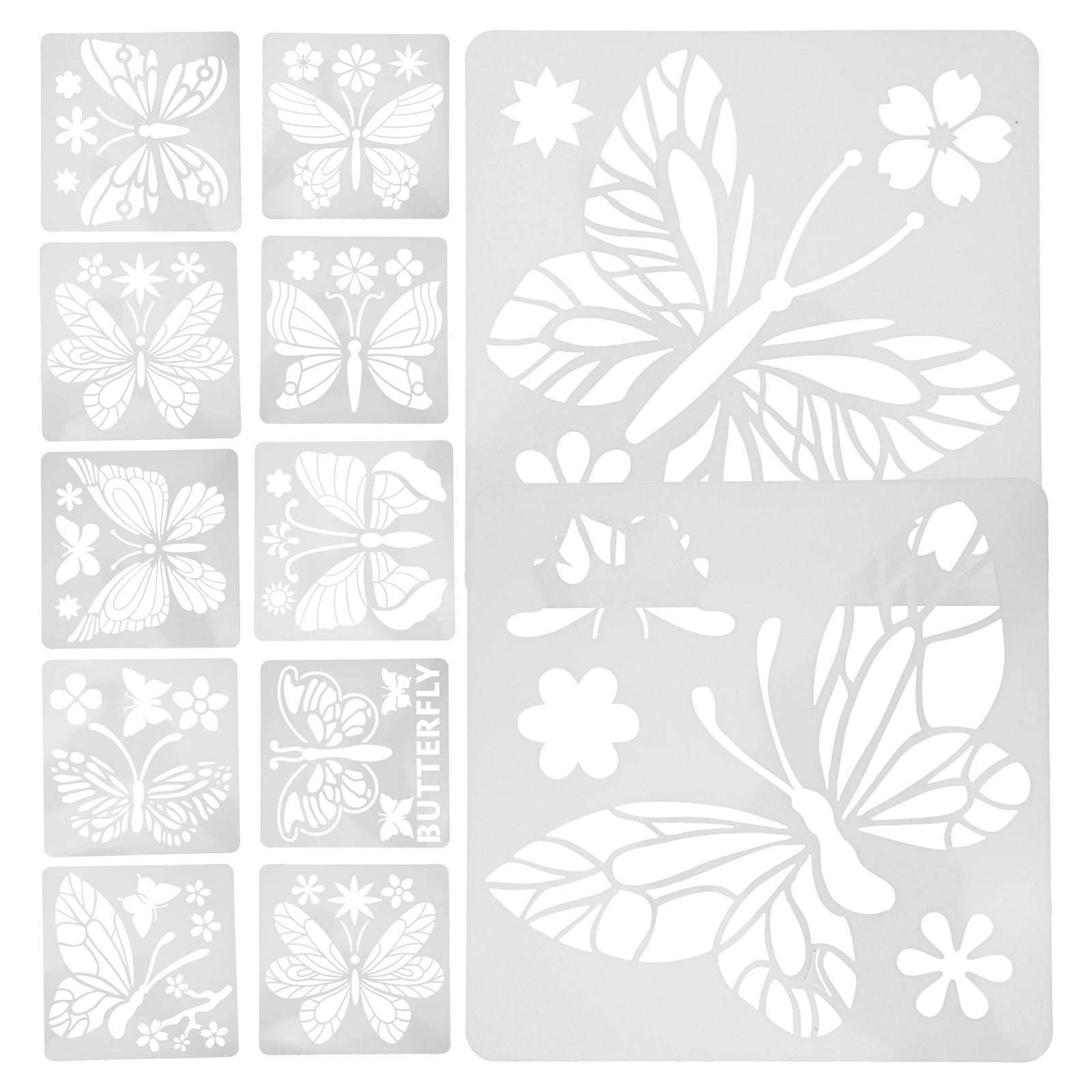 24pcs Wall Painting Butterflies Templates Hollow Drawing Stencil for ...