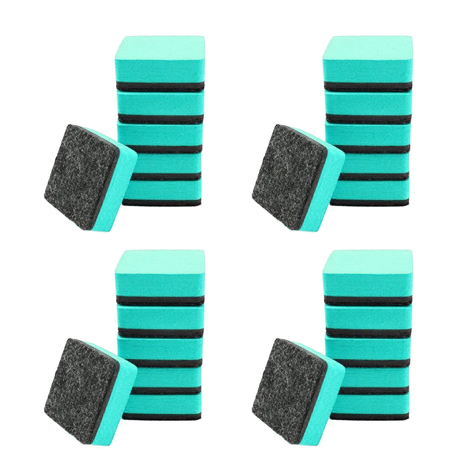 Blue Eraser Set 24pcs Whiteboard Erasers Assorted Colors (Blue, Red, Green, Yellow ...