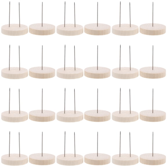 24pcs Wooden Base Felt Doll Display Single Double Steel Puppet Stand Felt Animal Doll Display Felting Doll Holder Felt Doll Bracket For Desktop Animal