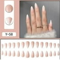 thumbnail image 1 of 24pcs/box Fake Nails Press on Reusable with Designs Set French Artificial Aurora Diamond False Tipsy Stick-on Nails Tips Art, 1 of 59