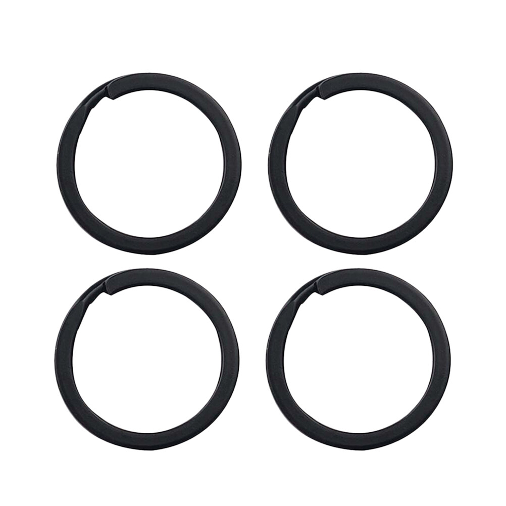 24pcs/pack Iron Premium Key Rings Split Rings Circle for Key (Black