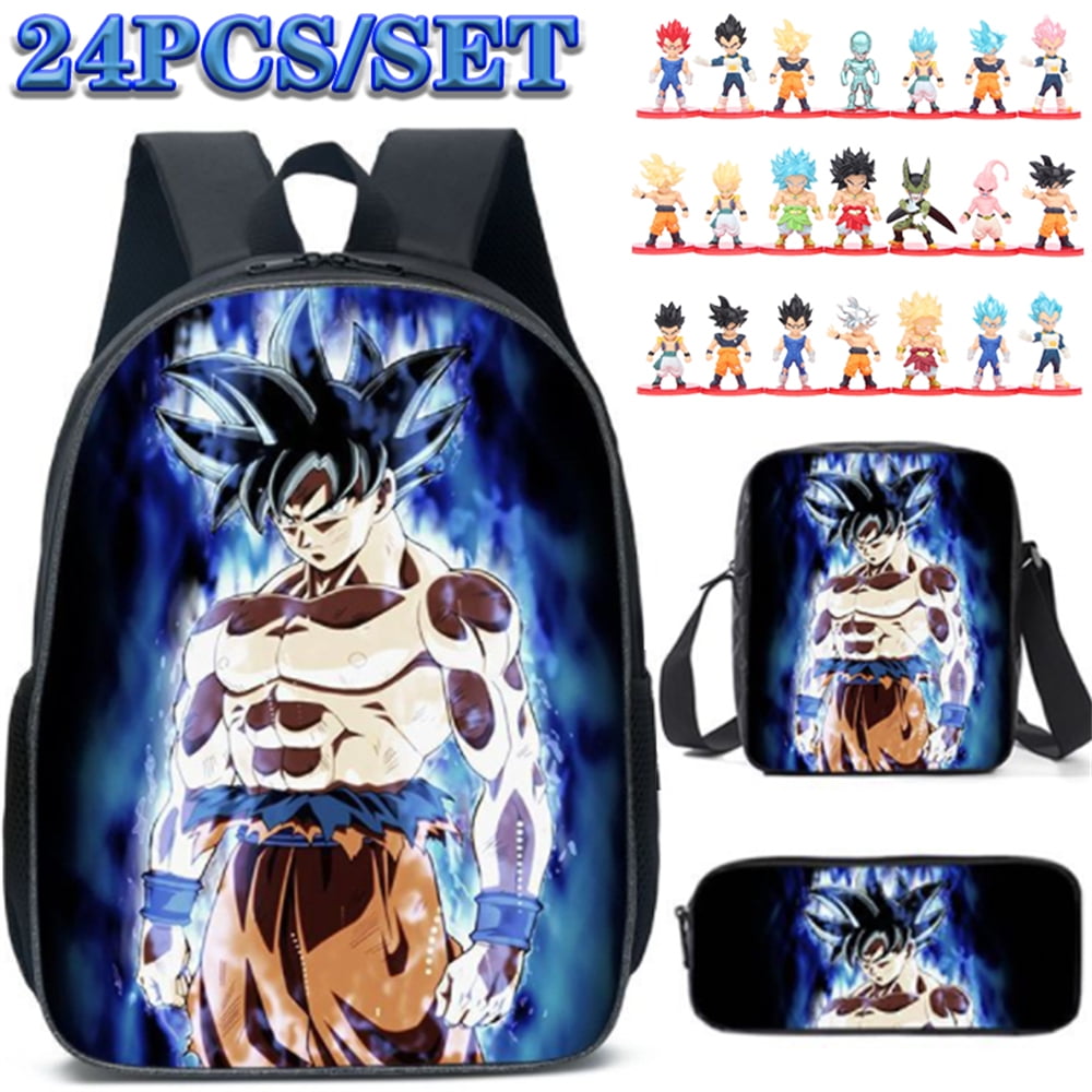 24pcs/set Son Goku Super Saiyan Action Figure + Backpack