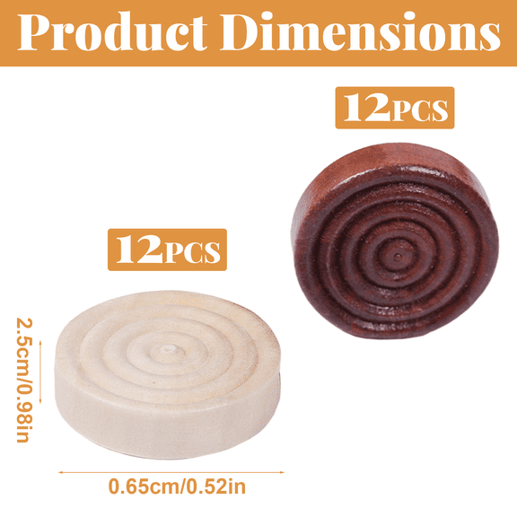 24pcs solid wood chess pieces