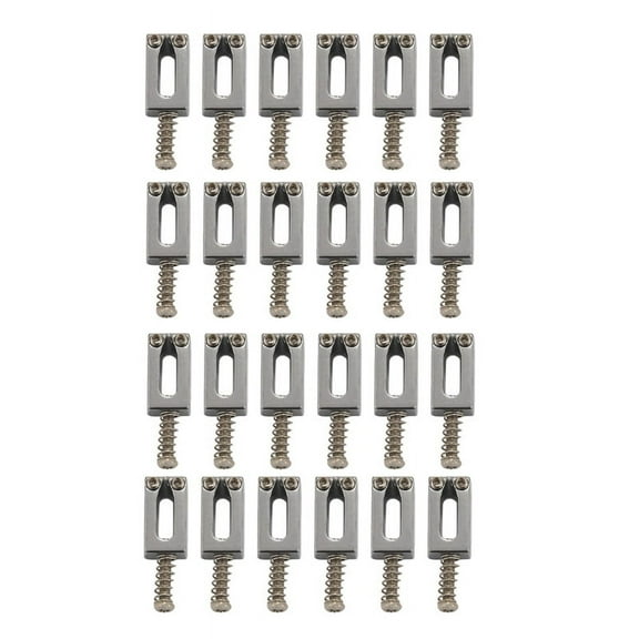 24pcs x Guitar Bridge Saddles-Silver