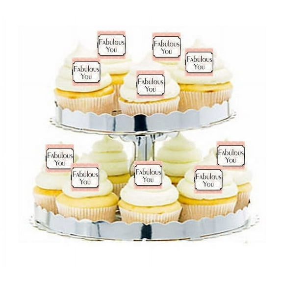 24pk Appreciation Fabulous You Edible Cupcake Decoration Toppers / Picks