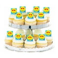 thumbnail image 1 of 24pk Emotions #Best Wishes Edible Cupcake Decoration Toppers / Picks, 1 of 1