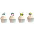 thumbnail image 1 of 24pk Girls's Super Hero Theme Edible Cake Decoration Toppers, 1 of 1