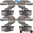 thumbnail image 1 of 24pk Shower Curtain Hooks Rings, Rustproof Metal Glide Shower Hook, Double Hooks for Bathroom Shower Rod Curtain, Plated Bronze Finish, 1 of 5