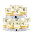 thumbnail image 1 of 24pk Vintage Celebrate 40 Edible Cupcake Decoration Topper Picks, 1 of 1