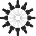 thumbnail image 1 of 24sets 5ml 2.48x0.83Inch Black Straight Tip Glass Droppers with Rubber Bulb and Screw Cap Eye Dropper DIY, 1 of 9