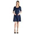 thumbnail image 1 of 24seven Comfort Appare Elbow Sleeve Maternity Knee Length Dress, 1 of 3