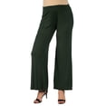 thumbnail image 1 of 24seven Comfort Apparel Elastic Waist Flared Leg Maternity Palazzo Pants, 1 of 3