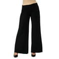 thumbnail image 1 of 24seven Comfort Apparel Elastic Waist Flared Leg Maternity Palazzo Pants, 1 of 3