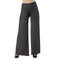 thumbnail image 1 of 24seven Comfort Apparel Elastic Waist Flared Leg Maternity Palazzo Pants, 1 of 3