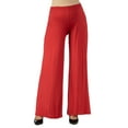thumbnail image 1 of 24seven Comfort Apparel Elastic Waist Flared Leg Maternity Palazzo Pants, 1 of 3
