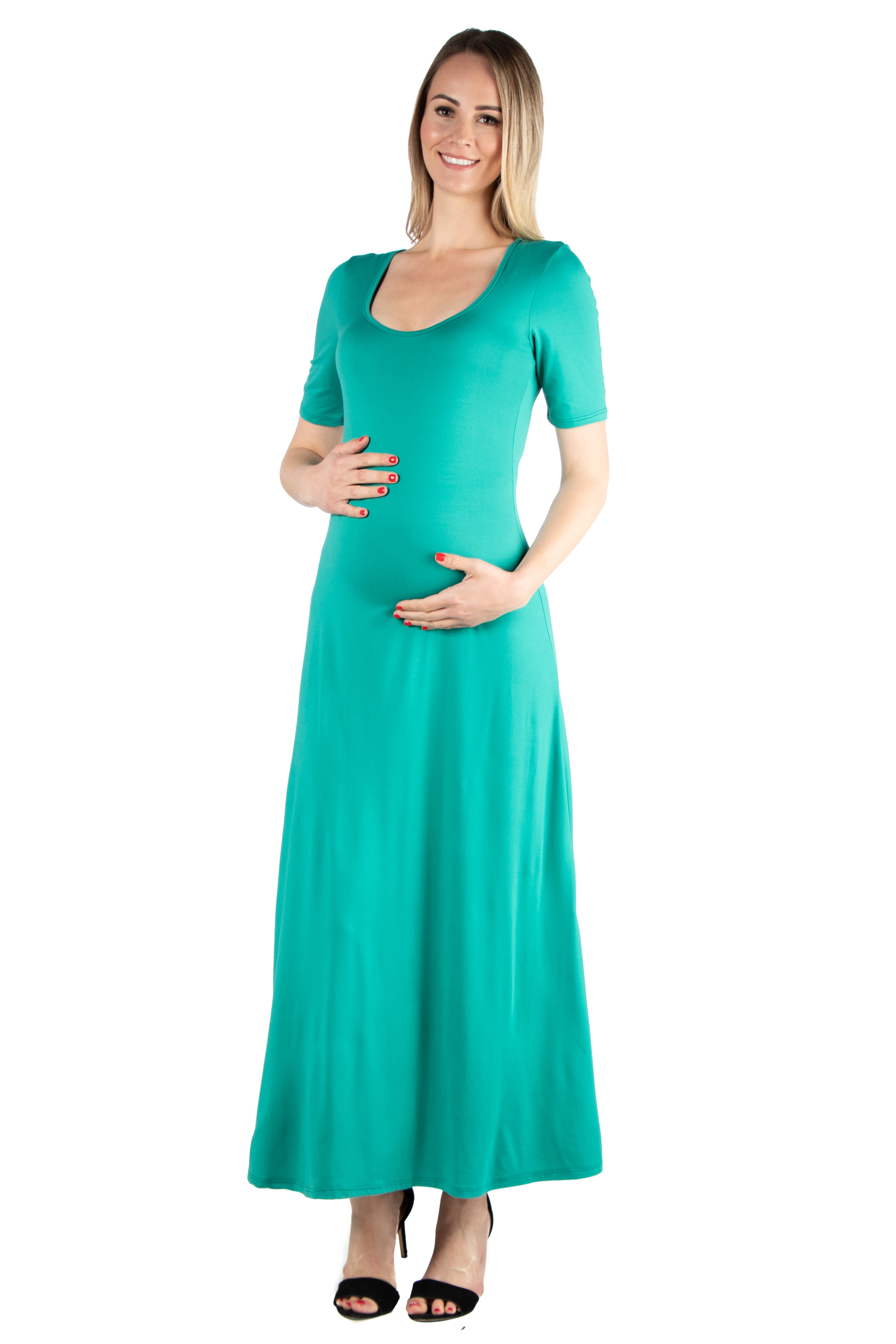 Elbow Sleeve Maternity Dress