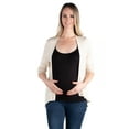 thumbnail image 1 of 24seven Comfort Apparel Elbow Length Sleeve Maternity Open Cardigan, 1 of 4