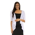 thumbnail image 1 of 24seven Comfort Apparel Elbow Length Sleeve Maternity Open Cardigan, 1 of 4