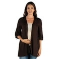 thumbnail image 1 of 24seven Comfort Apparel Elbow Length Sleeve Open Front Maternity Cardigan, 1 of 4