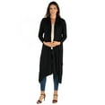 thumbnail image 1 of 24seven Comfort Apparel Extra Long Open Front Maternity Cardigan, 1 of 4